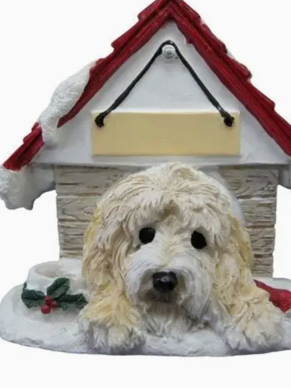 Goldendoodle Doghouse Magnetic Ornament nib